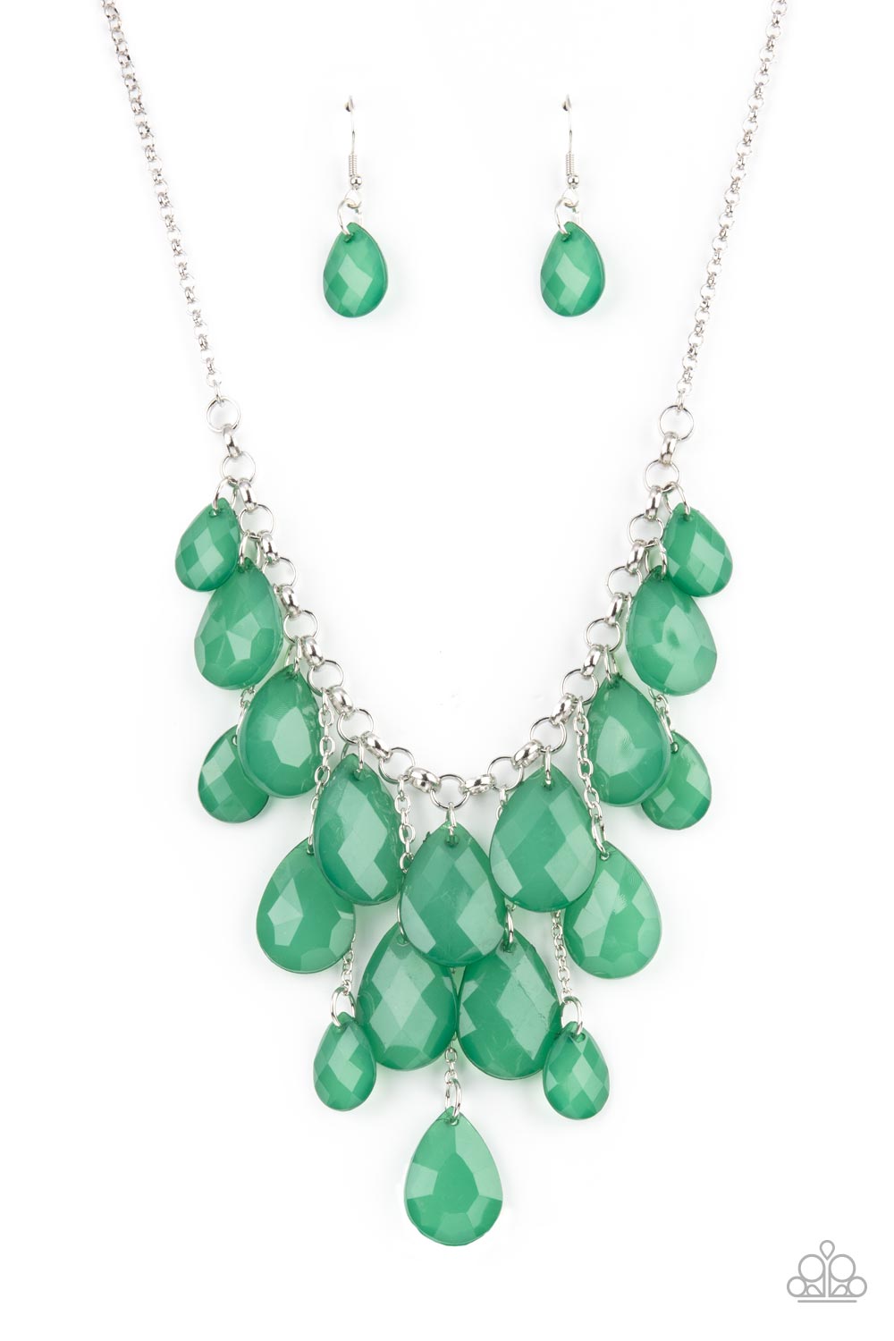Paparazzi Accessories Front Row Flamboyance - Green Necklace