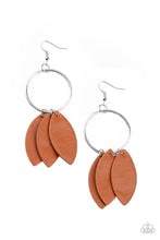 Load image into Gallery viewer, Paparazzi Accessories Leafy Laguna - Brown Earrings
