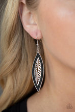Load image into Gallery viewer, Paparazzi Accessories: Leather Lagoon - Black Earrings
