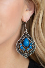 Load image into Gallery viewer, Paparazzi Accessories New Delhi Nouveau-Blue Earrings
