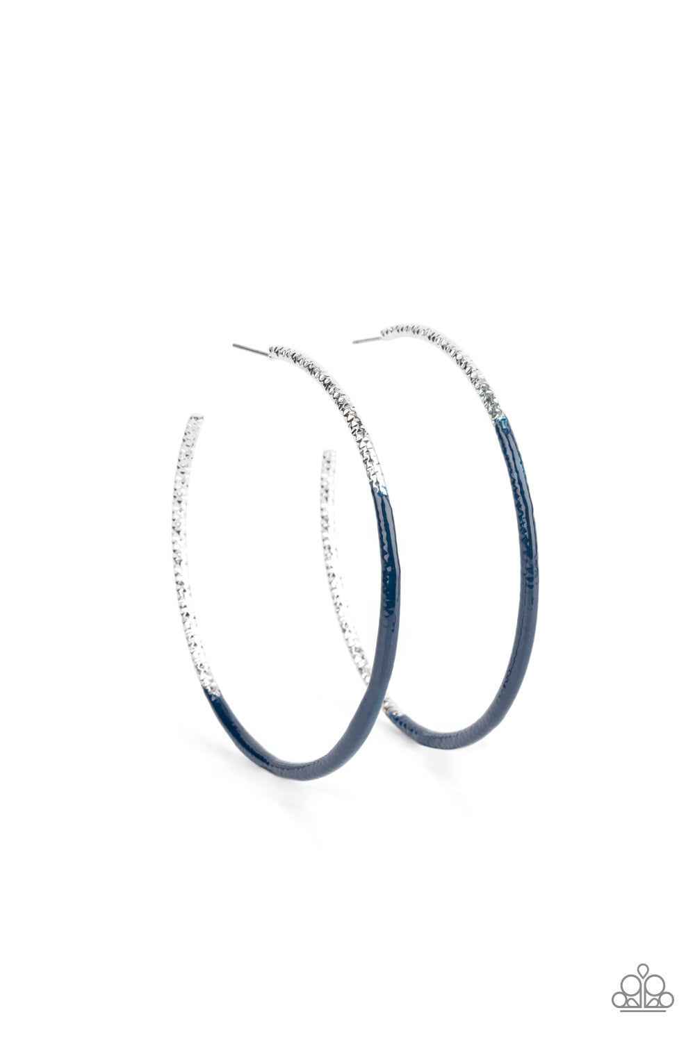 Paparazzi Accessories: DIP, DIP, Hooray! - Blue Hoop Earrings