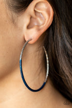 Load image into Gallery viewer, Paparazzi Accessories: DIP, DIP, Hooray! - Blue Hoop Earrings
