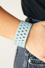 Load image into Gallery viewer, Paparazzi Accessories Glamp Champ - Blue Urban Bracelet

