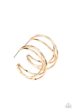 Load image into Gallery viewer, Paparazzi Accessories City Contour - Gold Hoop Earring

