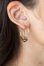 Load image into Gallery viewer, Paparazzi Accessories City Contour - Gold Hoop Earring
