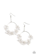 Load image into Gallery viewer, Paparazzi Accessories: Floating Gardens - White Earrings
