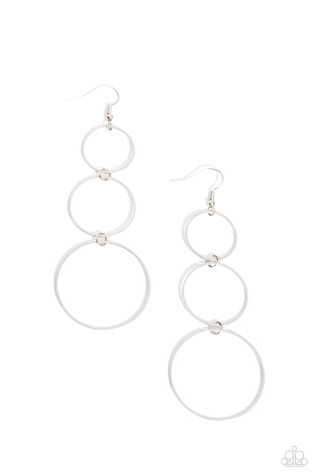 Paparazzi Accessories: Urban Ozone - Silver Earrings