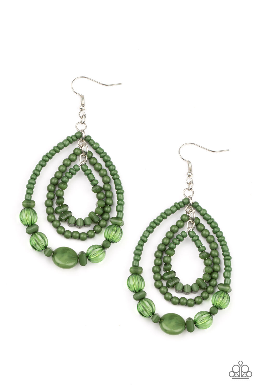 Paparazzi Accessories Prana Party - Green Earring