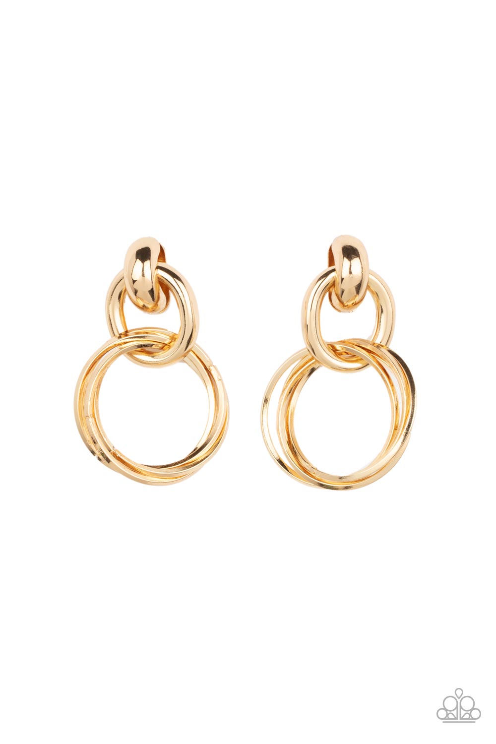 Paparazzi Accessories: Dynamically Linked - Gold Earrings