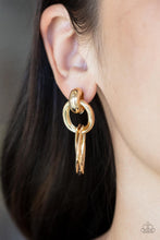 Load image into Gallery viewer, Paparazzi Accessories: Dynamically Linked - Gold Earrings
