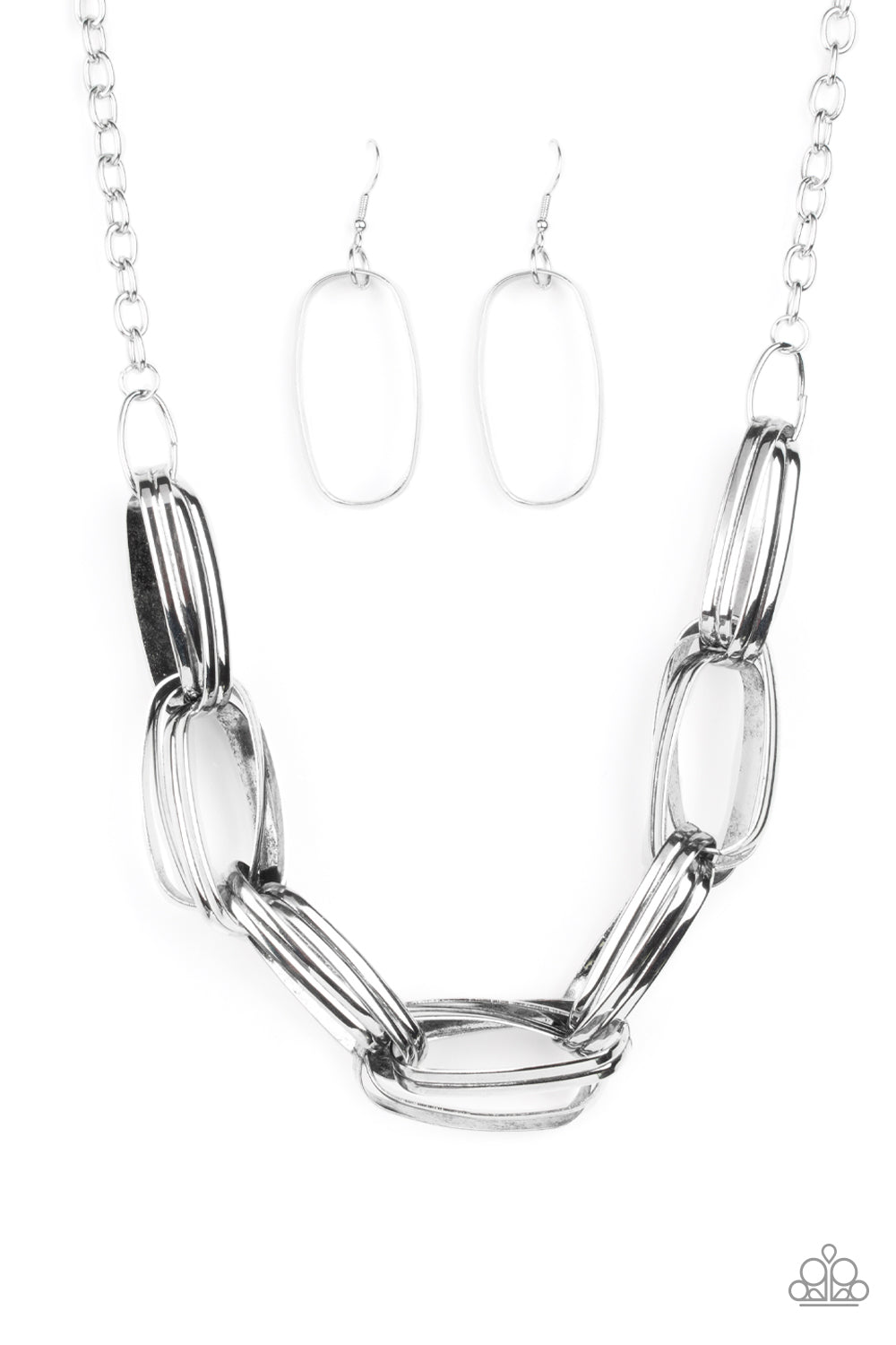 Paparazzi Accessories Fiercely Flexing - Silver Necklace