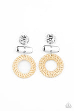Load image into Gallery viewer, Paparazzi Accessories: Woven Whimsicality - White Earring
