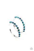 Load image into Gallery viewer, Paparazzi Accessories: Photo Finish - Blue Hoop Earrings
