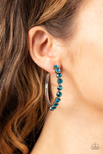 Load image into Gallery viewer, Paparazzi Accessories: Photo Finish - Blue Hoop Earrings
