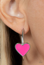 Load image into Gallery viewer, Paparazzi Accessories Kiss Up - Pink Hoop Earring
