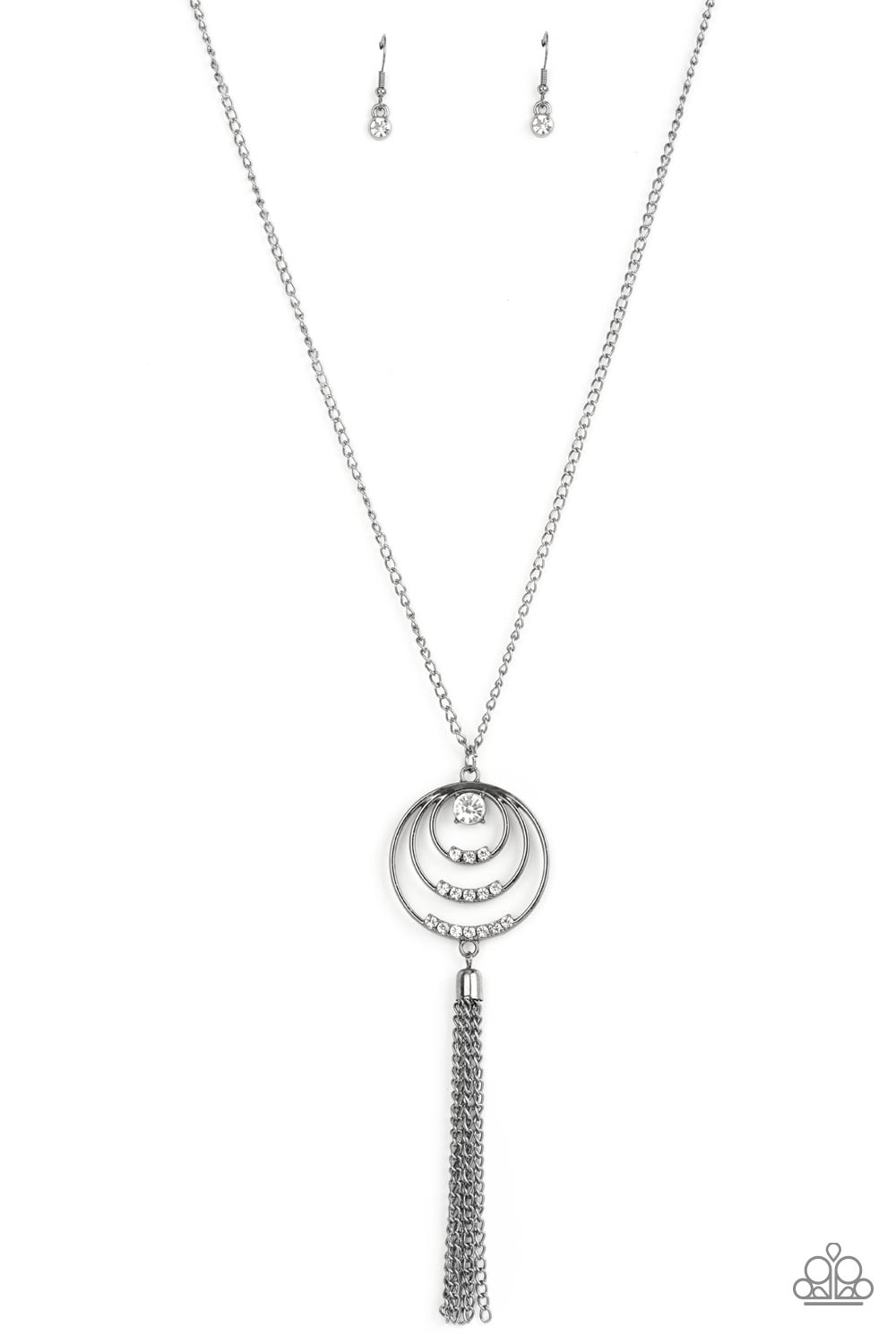 Paparazzi Accessories: Spiraling Sparkle - Black Necklace