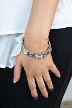 Load image into Gallery viewer, Paparazzi Accessories: Devoted to Drama - White Bracelet

