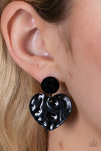 Load image into Gallery viewer, Paparazzi Accessories: Just a Little Crush - Black Earrings
