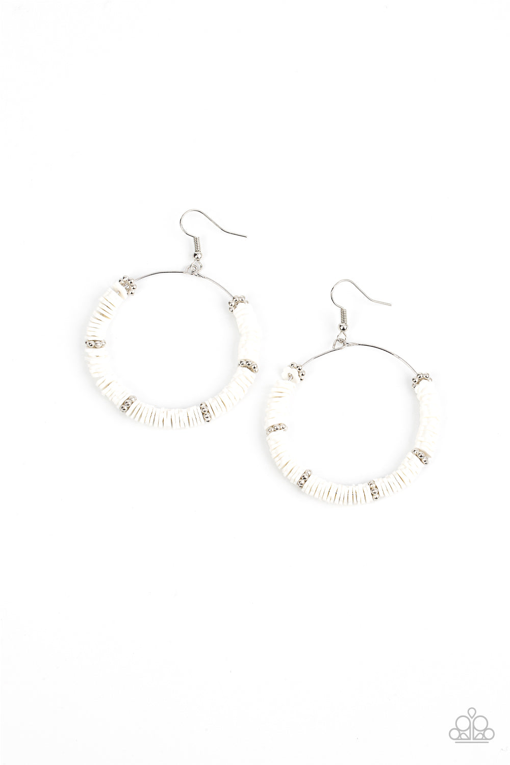 Paparazzi Accessories: Loudly Layered - White Earrings