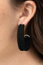 Load image into Gallery viewer, Paparazzi Accessories Rural Guru - Black Hoop Earrings
