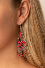 Load image into Gallery viewer, Paparazzi Accessories: Dearly Debonair - Red Earrings
