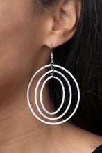 Load image into Gallery viewer, Paparazzi Accessories: Colorfully Circulating - White Earrings
