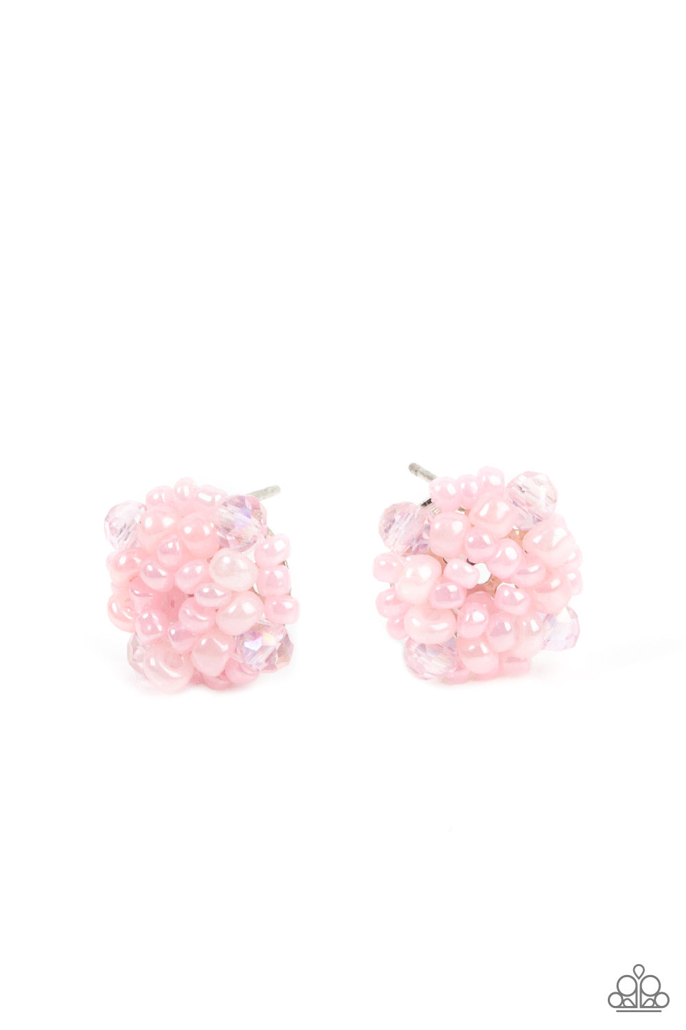 Paparazzi Accessories: Bunches of Bubbly - Pink Post Earrings