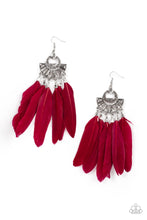 Load image into Gallery viewer, Paparazzi Accessories: Plume Paradise - Red Earrings
