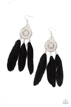 Load image into Gallery viewer, Paparazzi Accessories: Pretty in PLUMES - Black Earring
