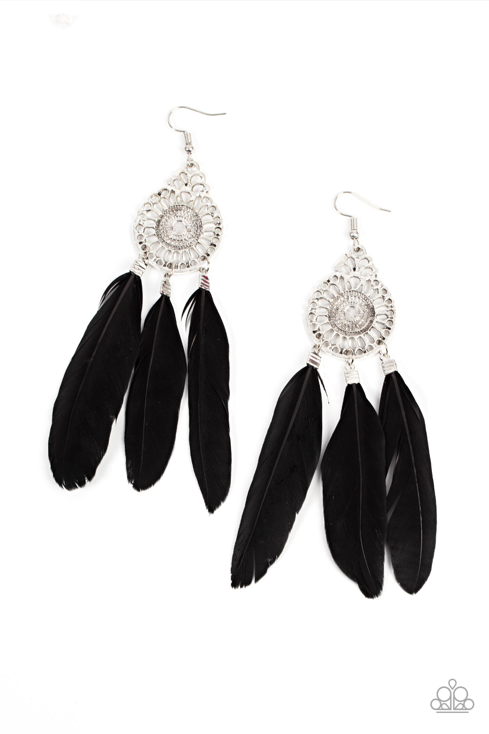 Paparazzi Accessories: Pretty in PLUMES - Black Earring