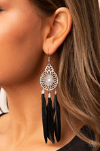 Load image into Gallery viewer, Paparazzi Accessories: Pretty in PLUMES - Black Earring
