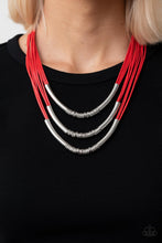 Load image into Gallery viewer, Paparazzi Accessories: Mechanical Mania - Red Necklace
