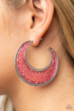 Load image into Gallery viewer, Paparazzi Accessories: Charismatically Curvy - Pink Hoop Earrings
