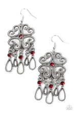 Load image into Gallery viewer, Paparazzi Accessories: Majestic Makeover - Red Earrings
