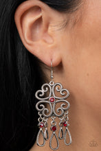 Load image into Gallery viewer, Paparazzi Accessories: Majestic Makeover - Red Earrings
