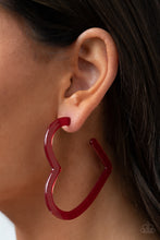 Load image into Gallery viewer, Paparazzi Accessories Heart-Throbbing Twinkle - Red Earrings
