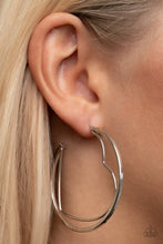 Load image into Gallery viewer, Paparazzi Accessories Love Goes Around - Silver Hoop Earrings
