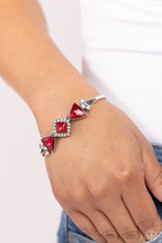 Load image into Gallery viewer, Paparazzi Accessories:Strategic Sparkle - Red Bracelet
