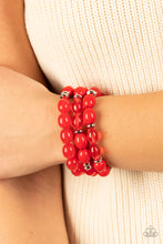 Load image into Gallery viewer, Paparazzi Accessories: Coastal Coastin - Red Bracelet
