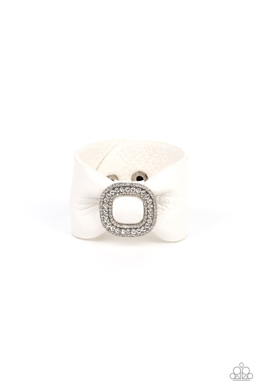 Paparazzi Accessories: Lights, SELFIE, Action! - White  Bracelet