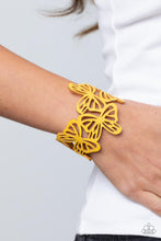 Load image into Gallery viewer, Paparazzi Accessories: Butterfly Breeze - Yellow Bracelet
