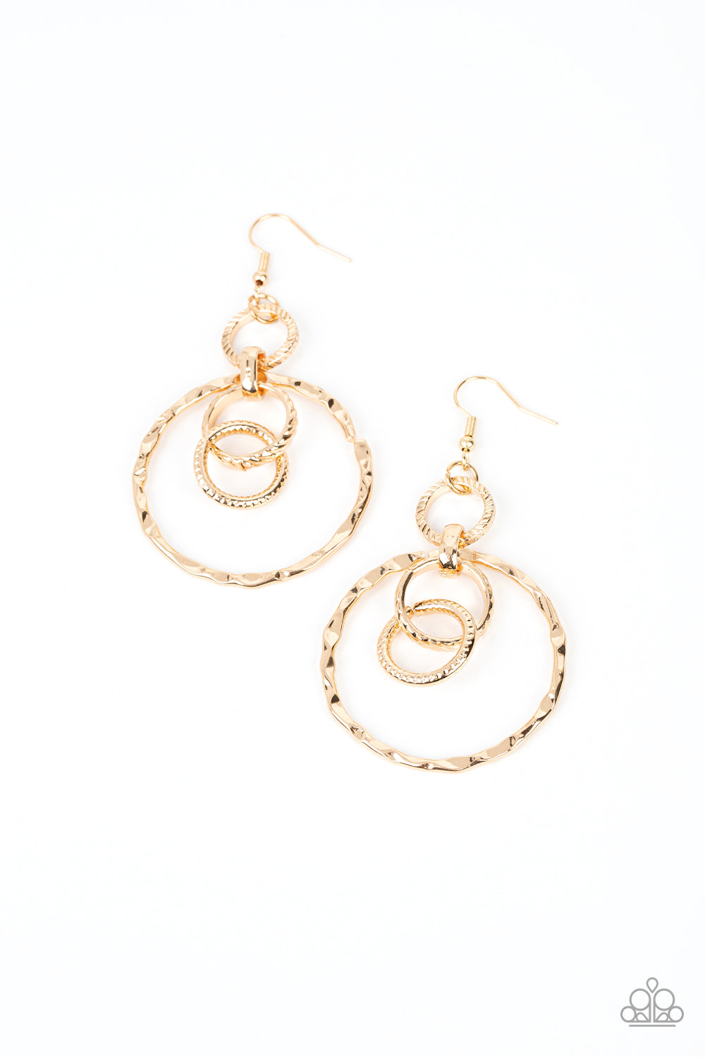 Paparazzi Accessories: Twisted Temptation - Gold Earring