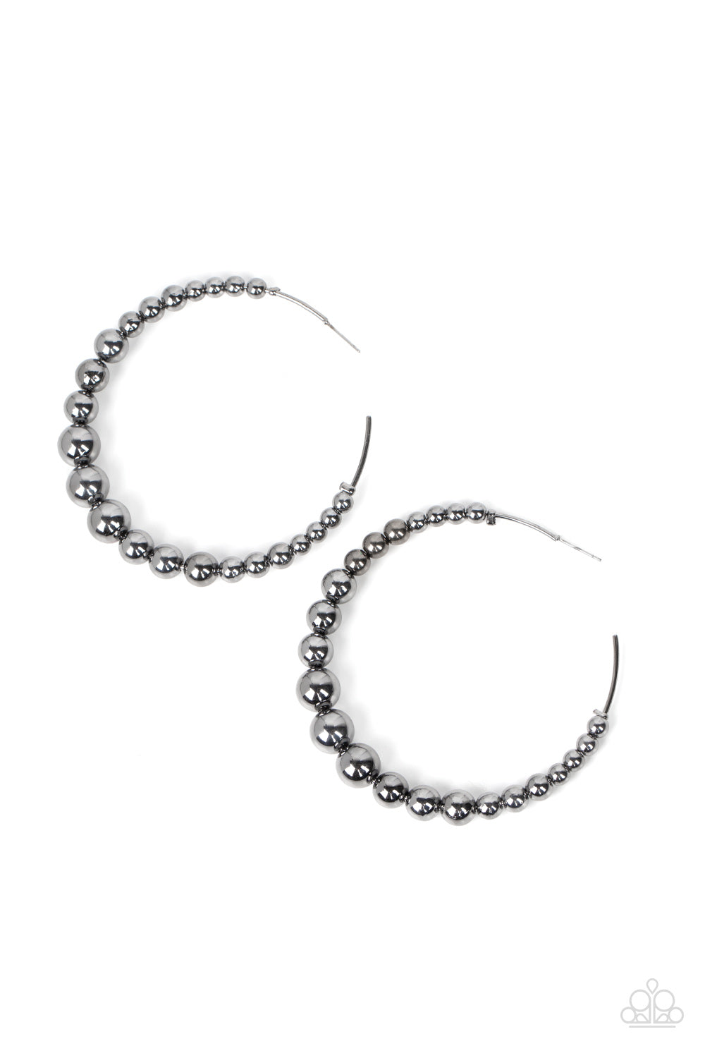 Paparazzi Accessories: Show Off Your Curves - Black Hoop Earring