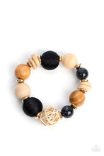 Load image into Gallery viewer, Paparazzi Accessories: Happily Homespun - Black Bracelet
