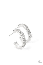 Load image into Gallery viewer, Paparazzi Accessories: Positively Petite - White Hoop Earring
