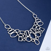 Load image into Gallery viewer, Paparazzi Accessories:Geometric Grit - Silver Necklace
