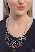 Load image into Gallery viewer, Paparazzi Accessories:Geometric Grit - Silver Necklace
