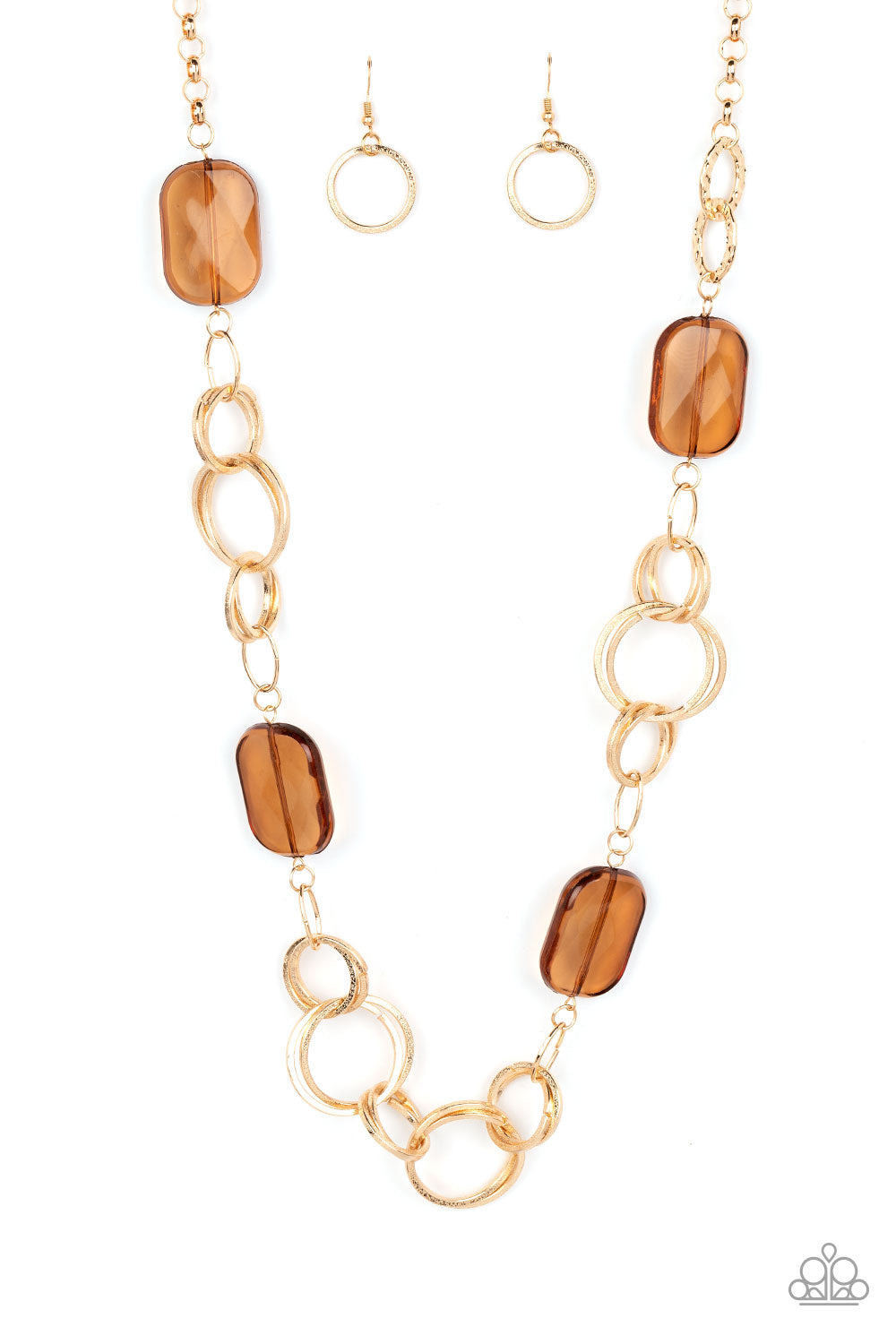Paparazzi Accessories: Stained Glass Glamour - Brown Necklace