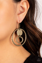 Load image into Gallery viewer, Paparazzi Accessories: Mojave Metal Art - Brass Earring
