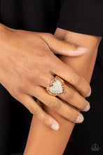 Load image into Gallery viewer, Paparazzi Accessories; Romantic Escape - Gold Ring
